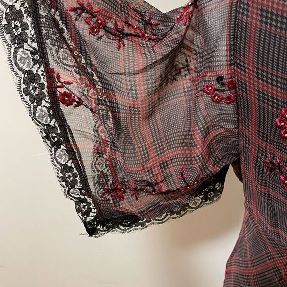 NWT Free People Fallen Flowers Midi Dress Embroidered Beaded size 2 - Picture 4 of 14